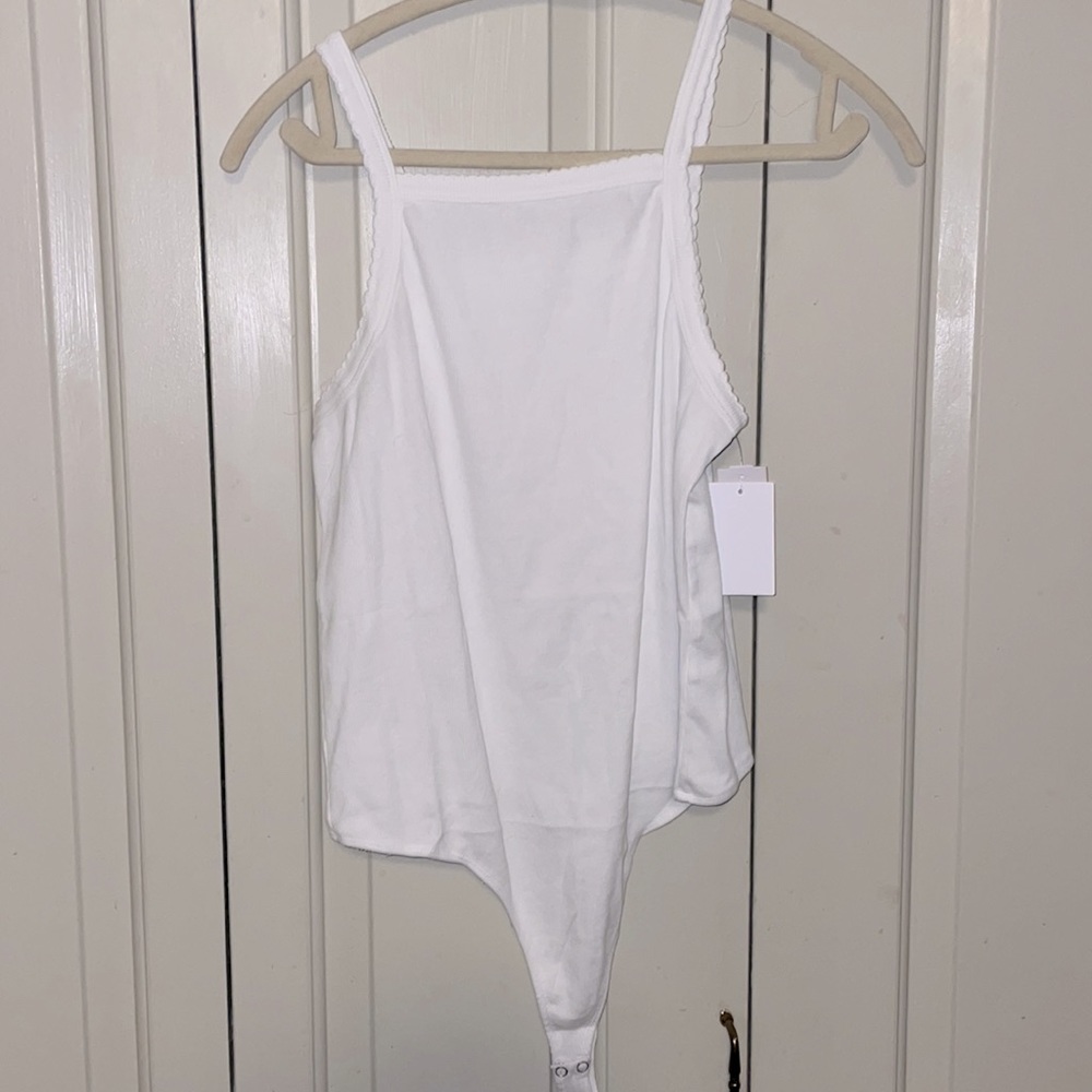 BP Nordstrom XL white ribbed bodysuit